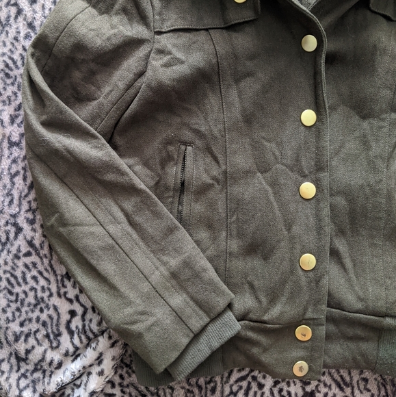 Wool bomber coat - Picture 4 of 10